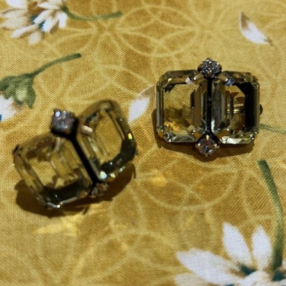 IRADJ MOINI NYC Designer Citrine VTG EARRINGS - Picture 7 of 9
